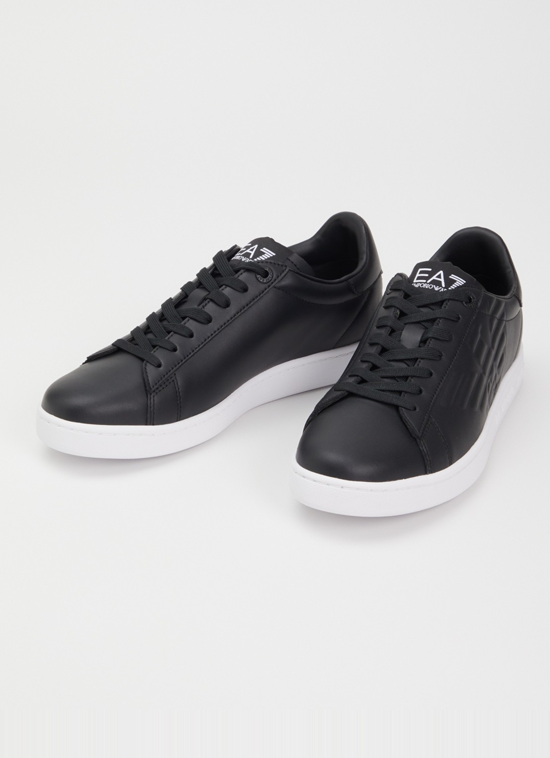 Armani Classic CC sneaker van leer  - detail zwart