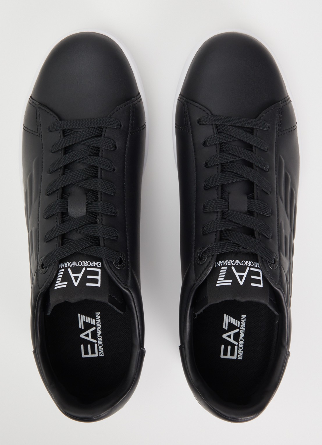 Armani Classic CC sneaker van leer  - detail 2 zwart