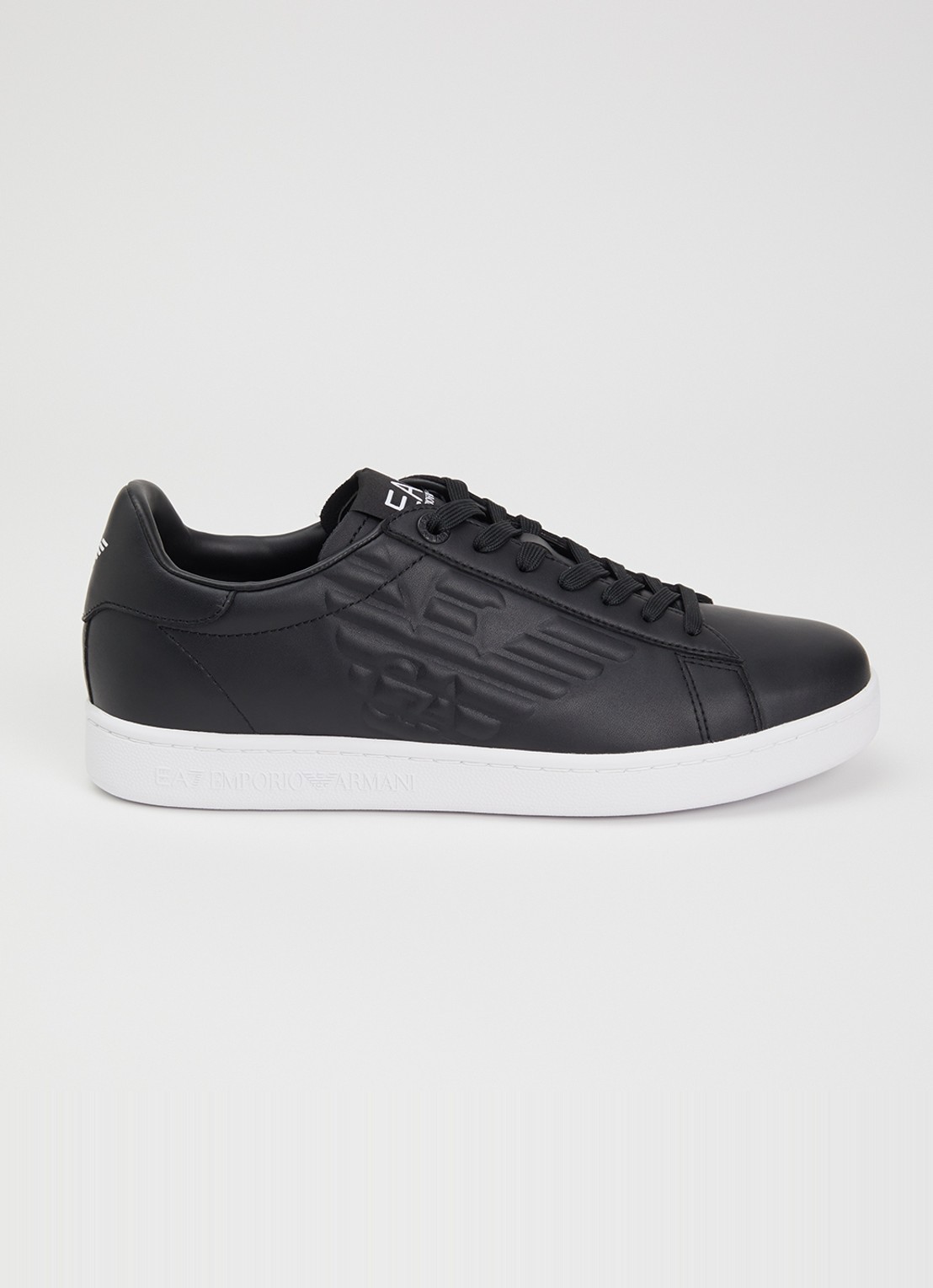 Armani Classic CC sneaker van leer  - voorkant 5 zwart