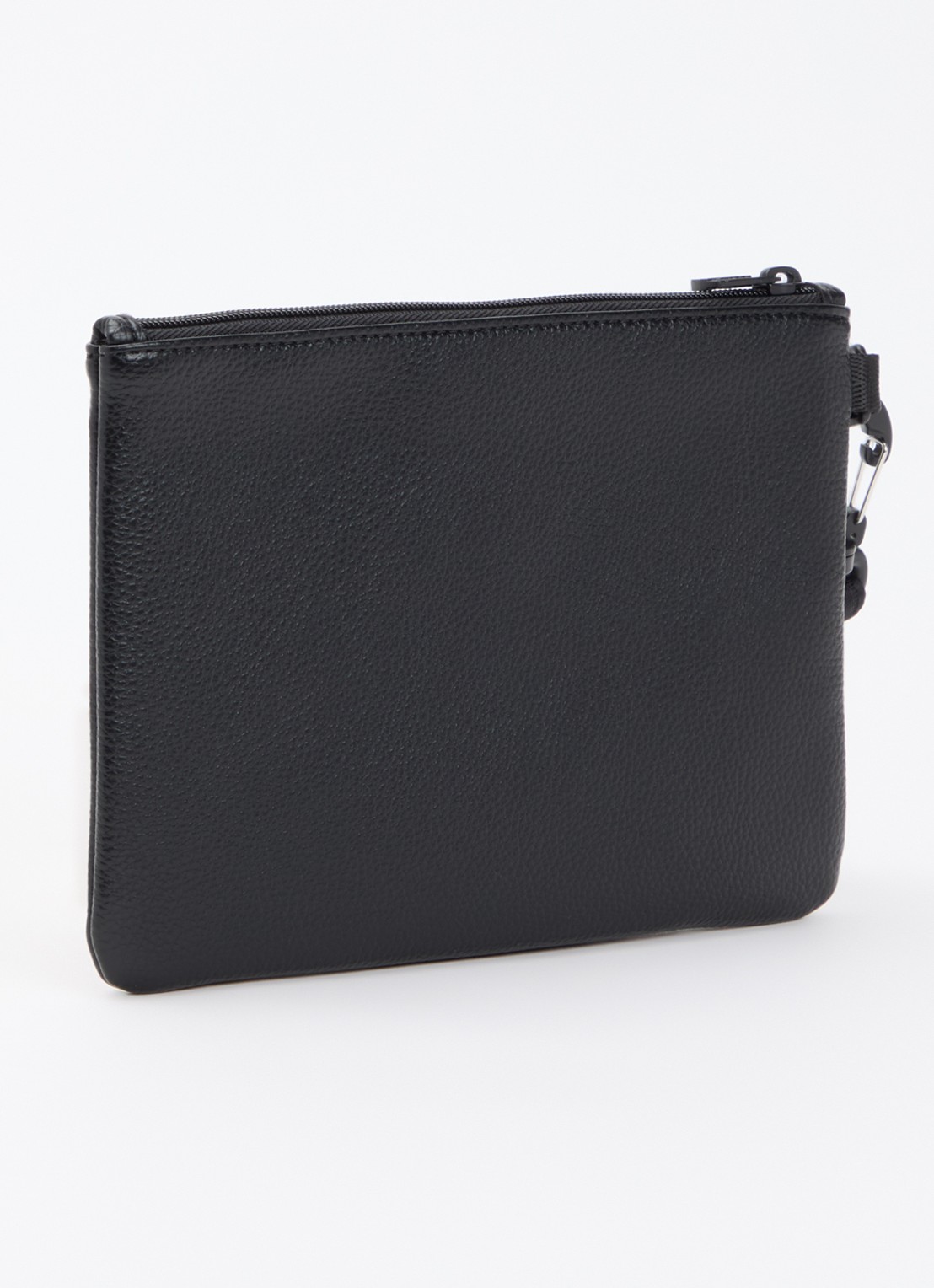 Armani Clutch van imitatieleer met logo - achterkant 2 zwart