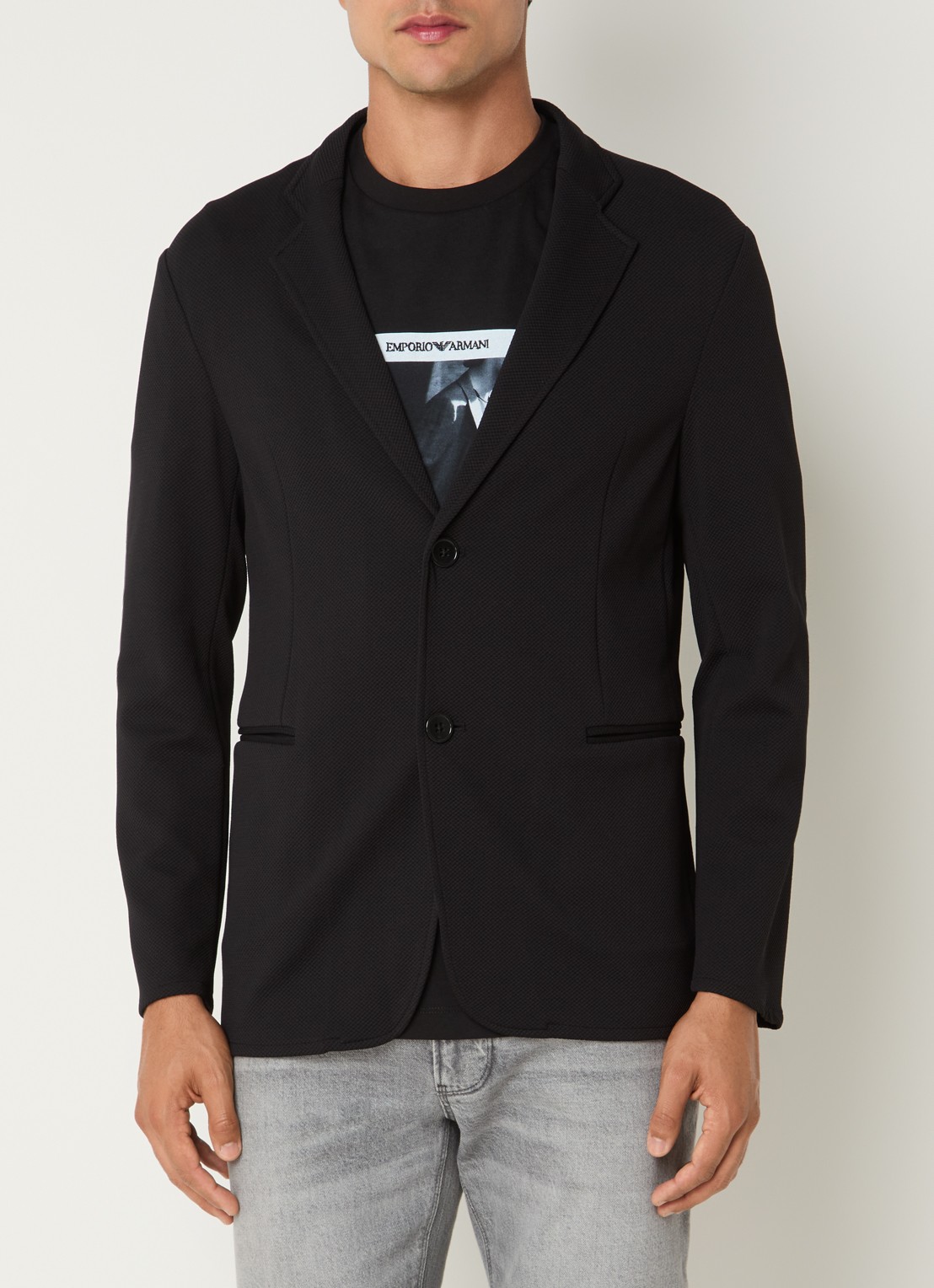 Armani Colbert met structuur - detail 3 zwart