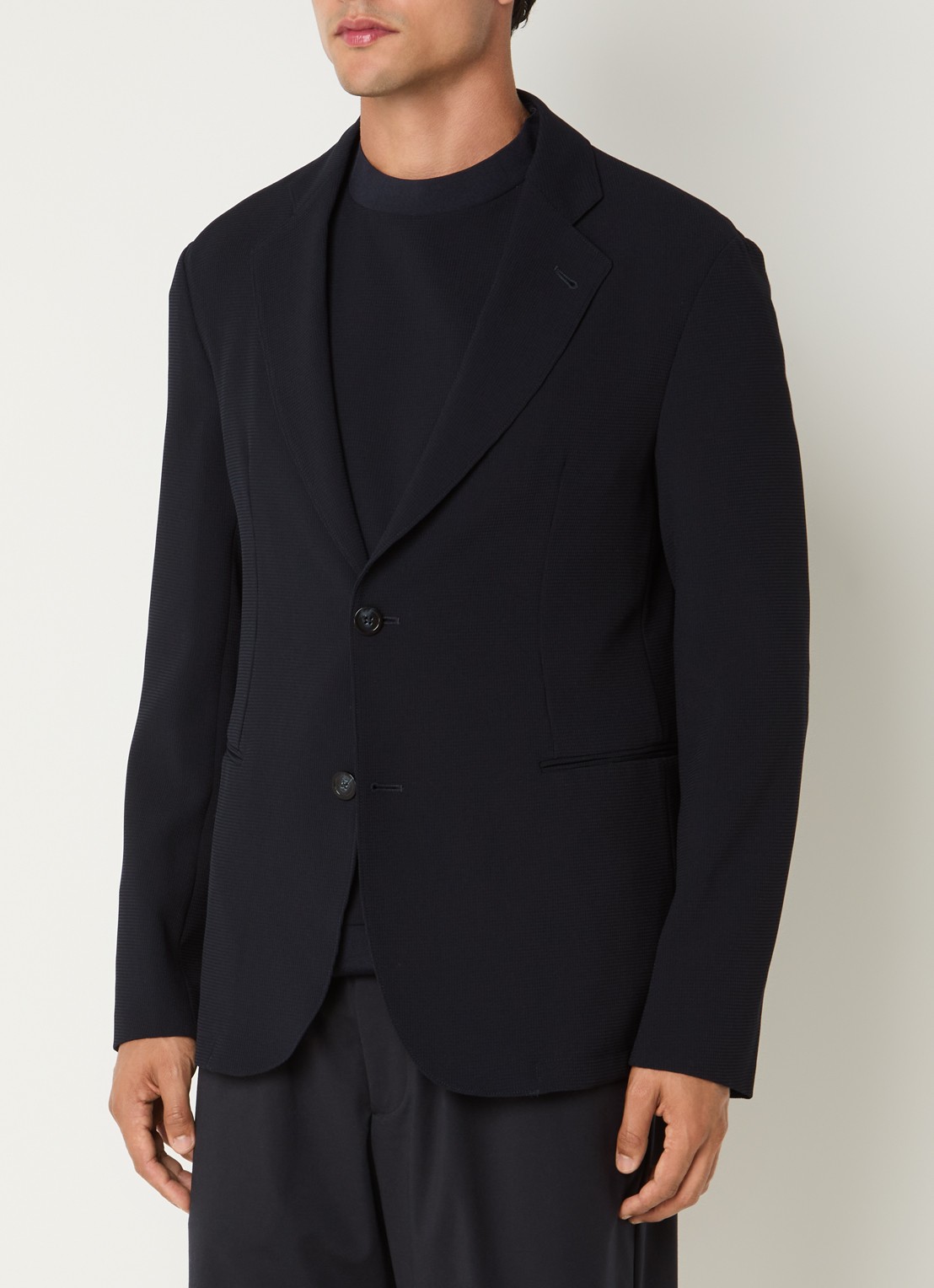 Armani Colbert met structuur - detail donkerblauw