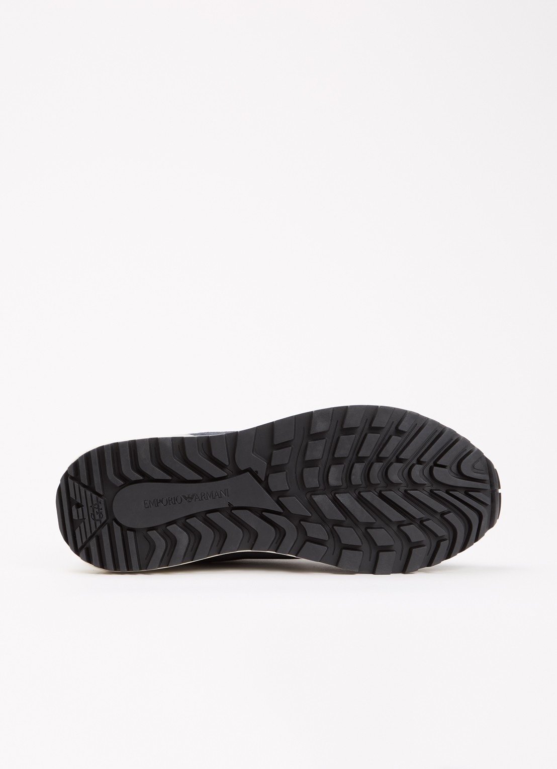 Armani Cordura sneaker met details van suède - detail 4 donkerblauw