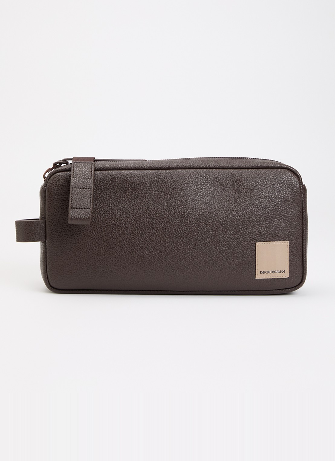 Armani crossbody tas met logo - voorkant donkerbruin