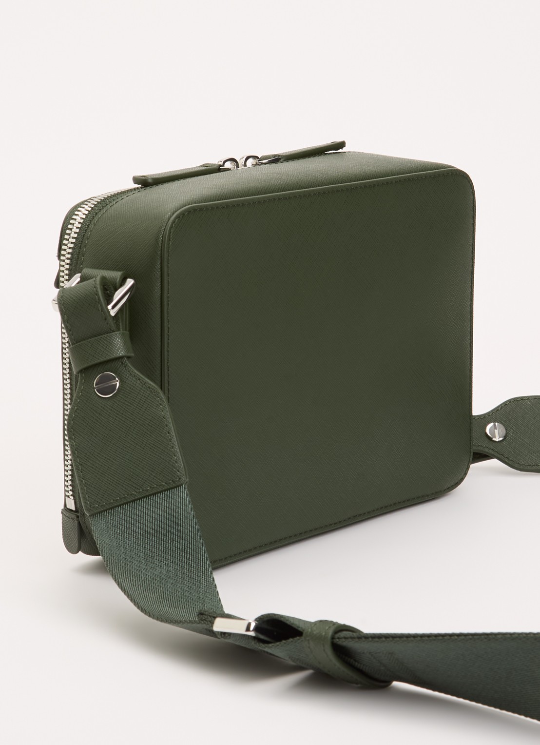 Armani Crossbodytas met afneembare schouderriem en logo - achterkant bronsgroen