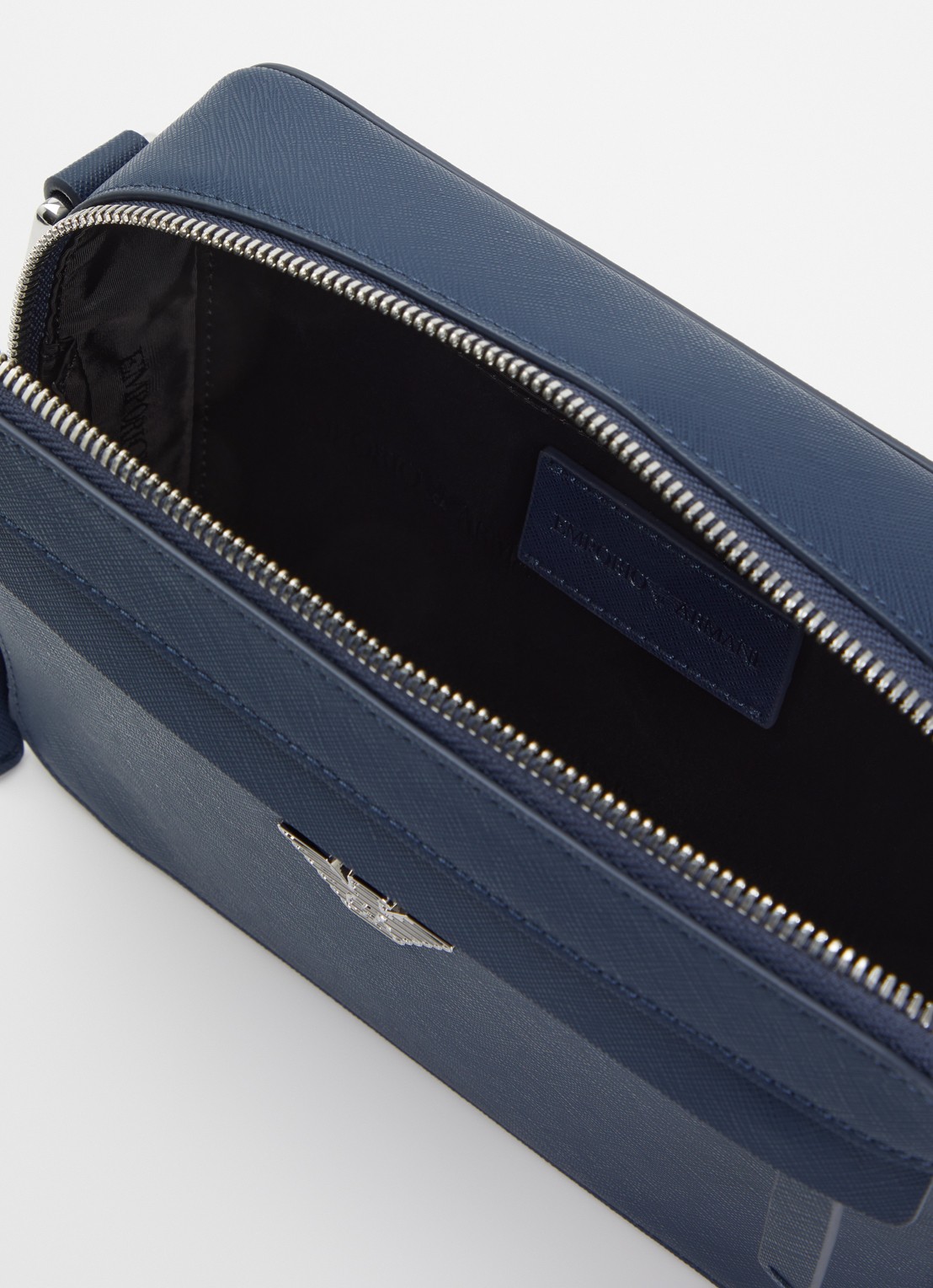 Armani Crossbodytas met afneembare schouderriem en logo - detail 3 donkerblauw