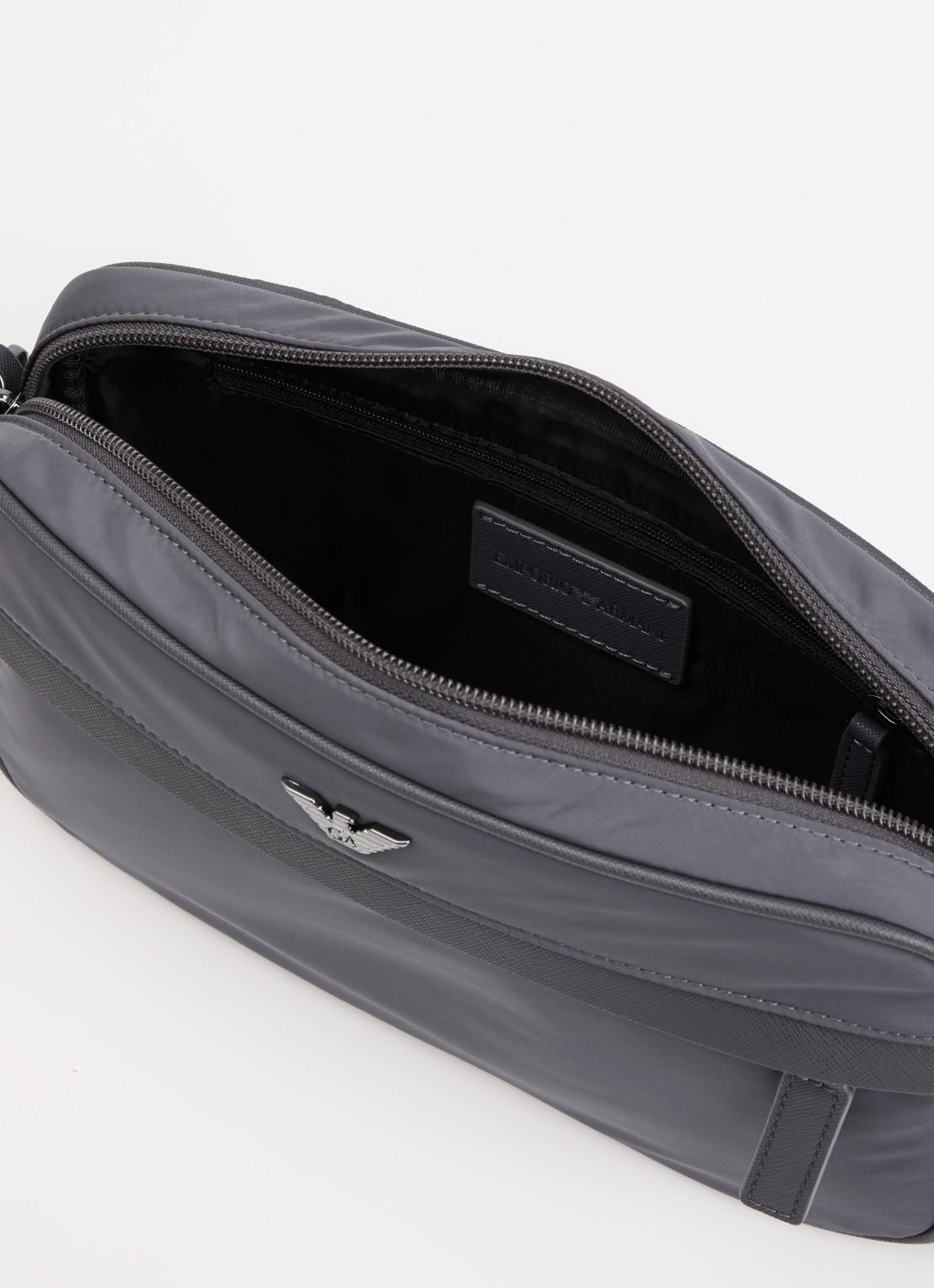 Armani Crossbodytas met afneembare schouderriem en logo - detail 3 blauwgrijs