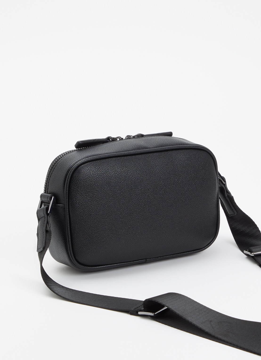 Armani Crossbodytas met logo - achterkant 2 zwart