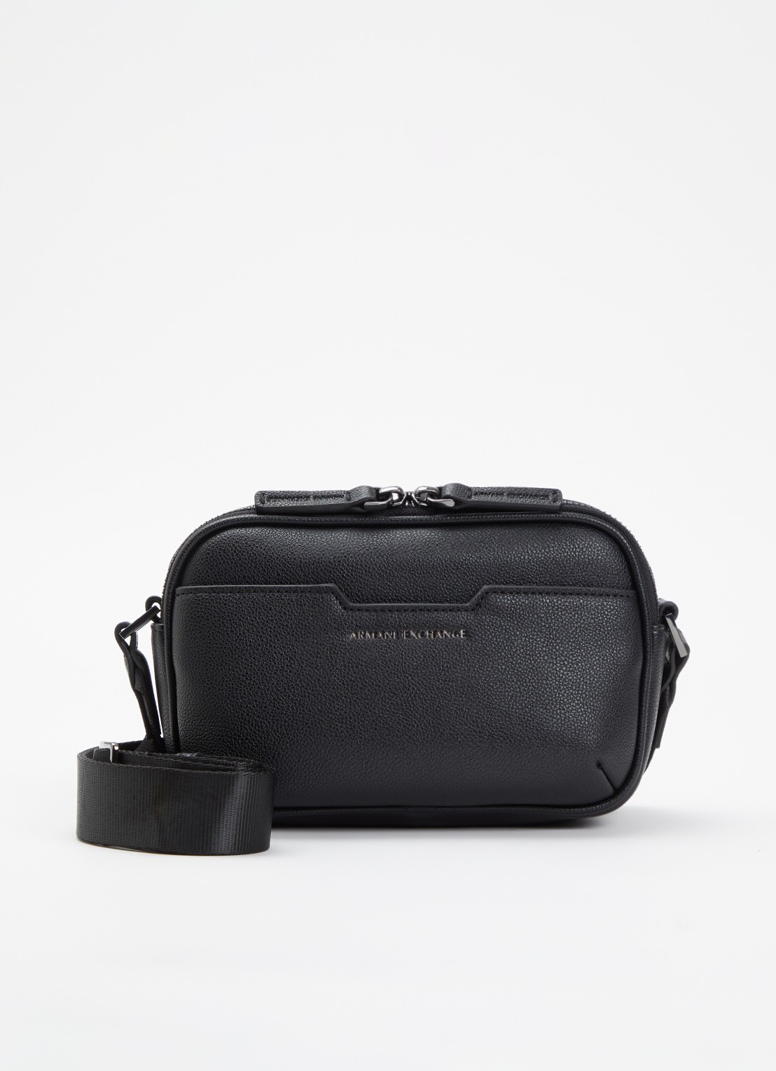 Armani Crossbodytas met logo - voorkant zwart
