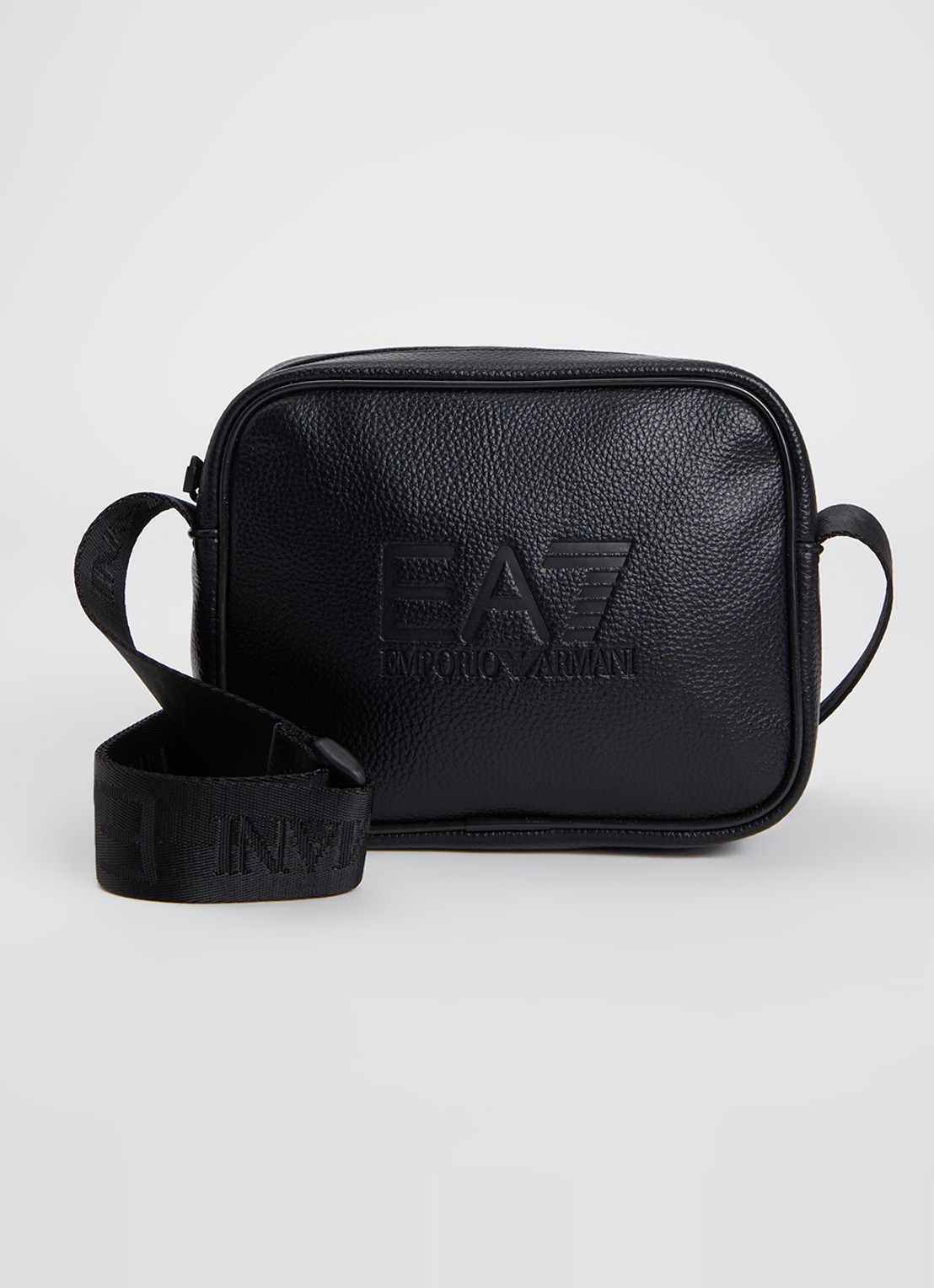 Armani crossbodytas met logo - voorkant 2 zwart