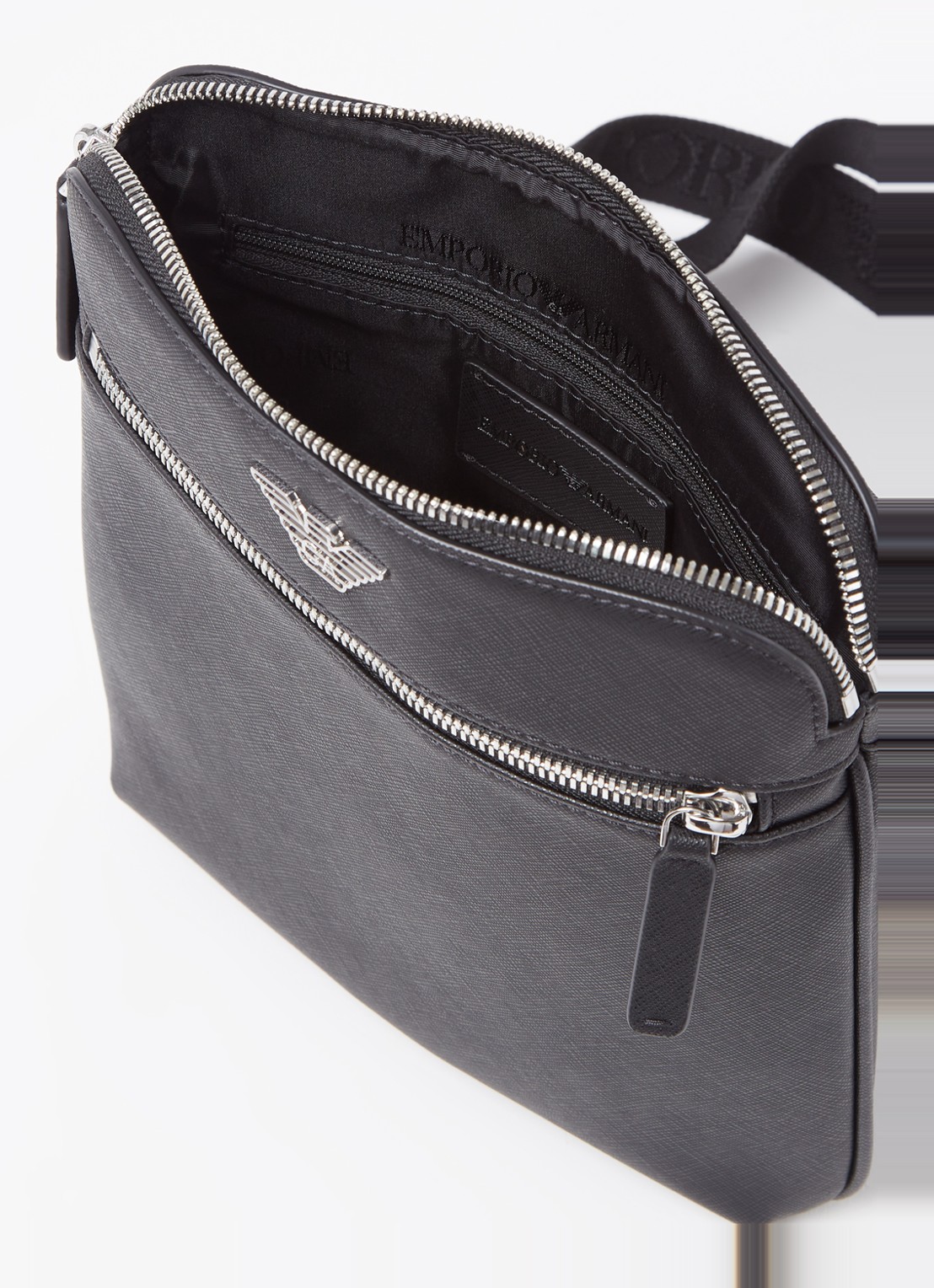 Armani Crossbodytas met logo - detail 2 zwart