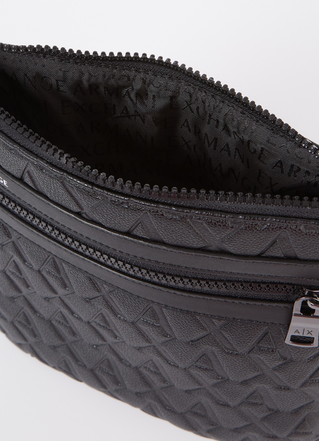 Armani Crossbodytas met logoprint en verstelbare schouderriem - detail 2 zwart