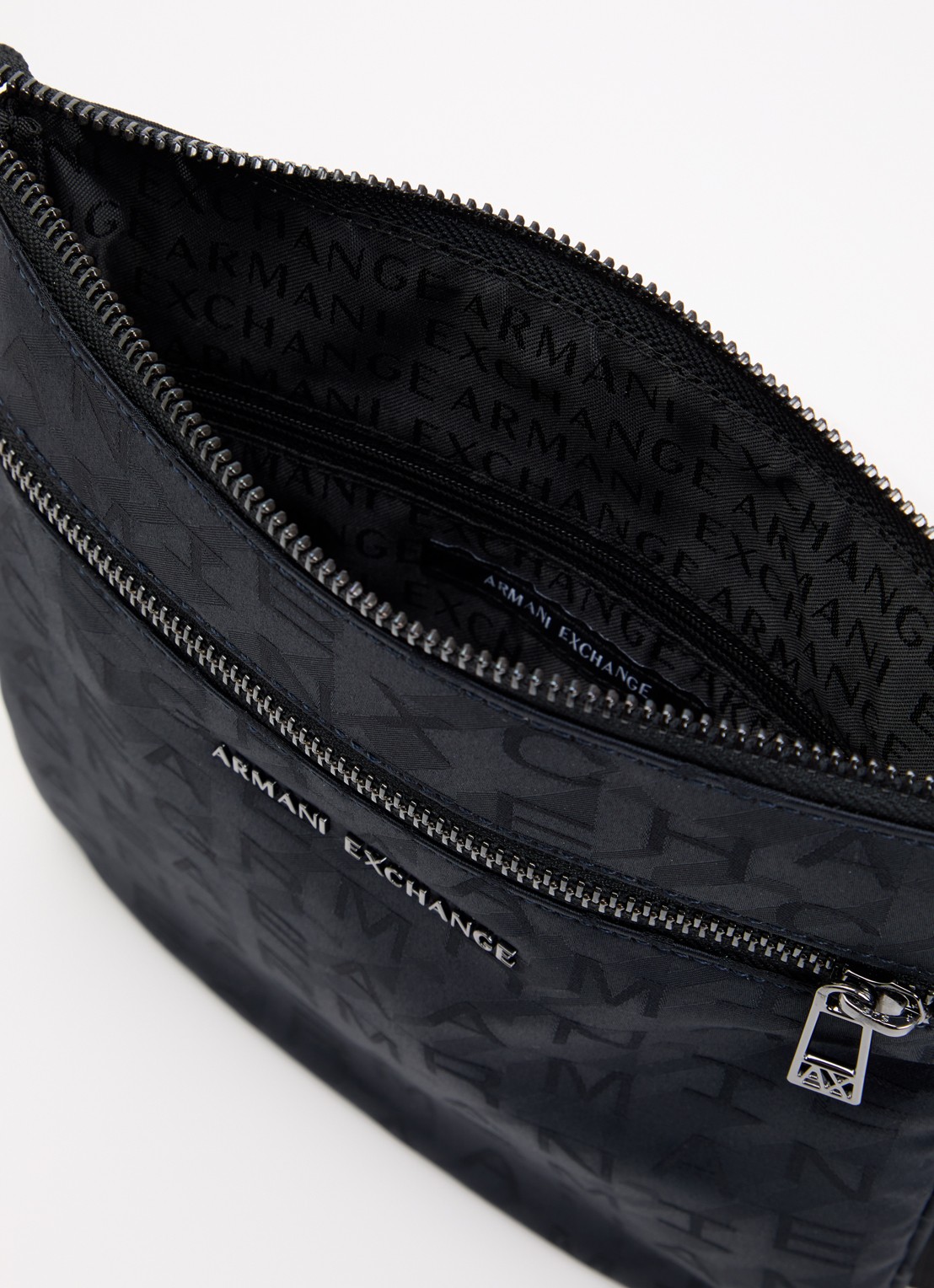 Armani Crossbodytas met logoprint - detail 3 donkerblauw