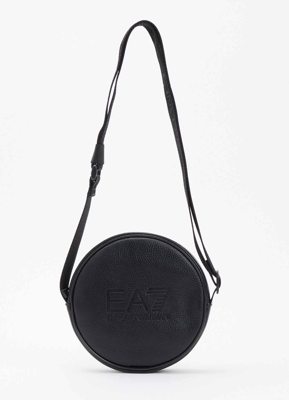 Armani Crossbodytas van imitatieleer met verstelbare schouderriem - voorkant 5 zwart