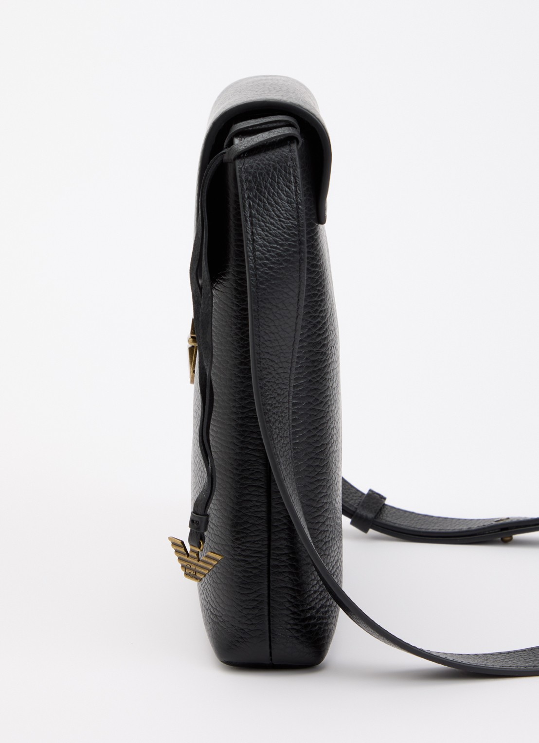 Armani Crossbodytas van leer - detail 2 zwart