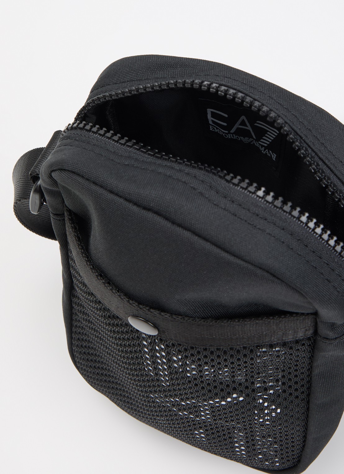Armani EA7 crossbody tas met logo - detail 3 zwart