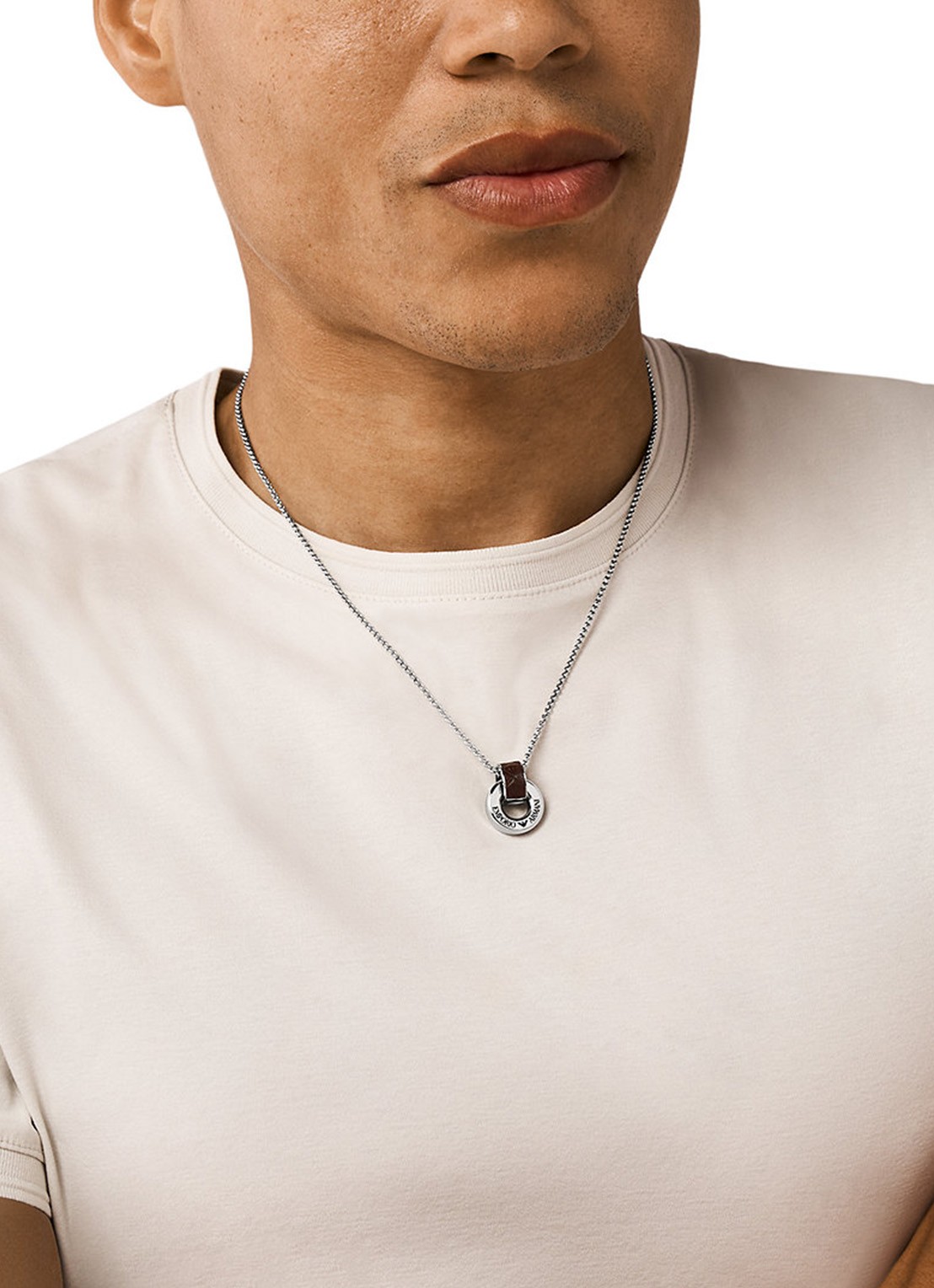 Armani Eagle ketting EGS3134040 - voorkant 3 zilver
