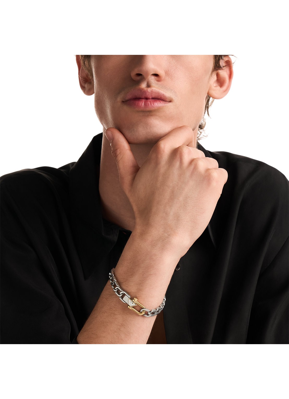 Armani Eagle Logo armband EGS3370040 - detail 2 zilver