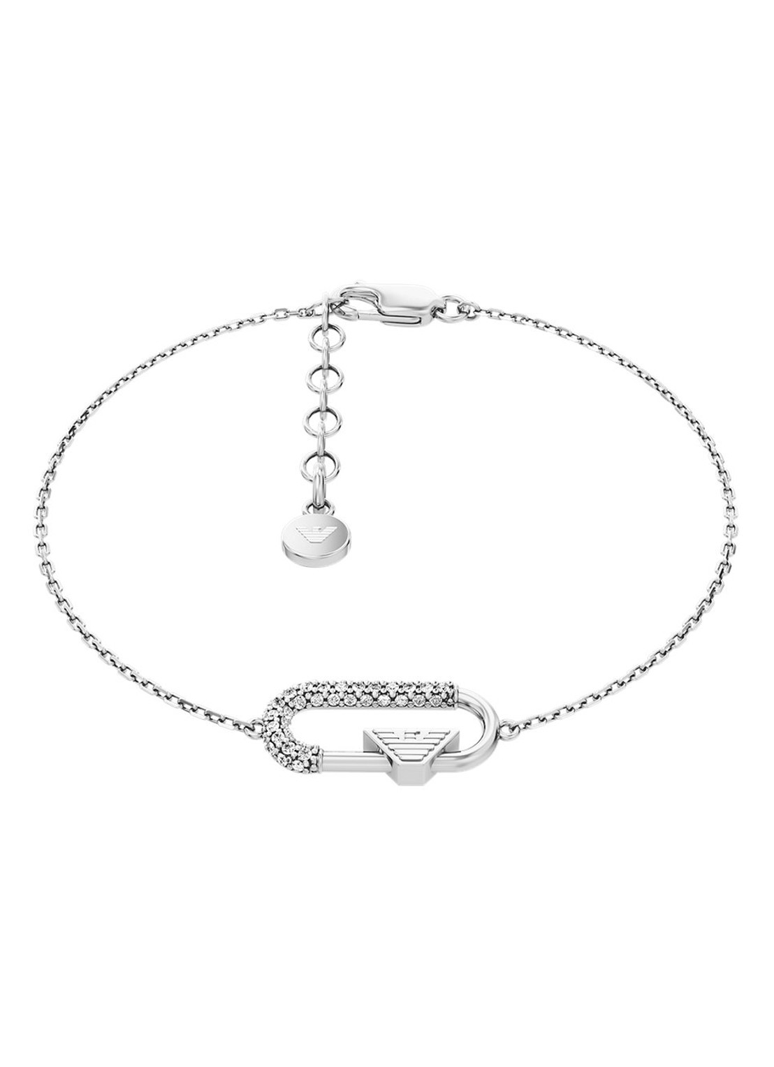 Armani Eagle Logo armband EGS3402040 - voorkant 3 zilver