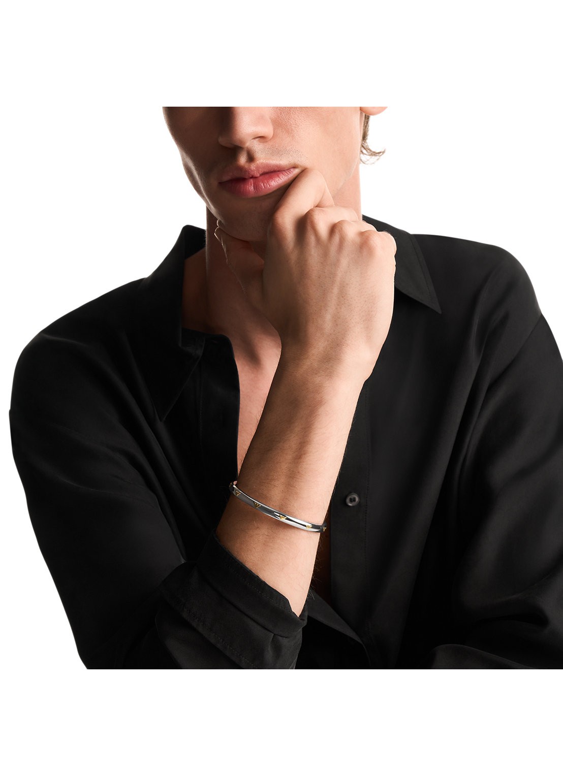 Armani Eagle Logo bangle EGS3374040 - detail 3 zilver