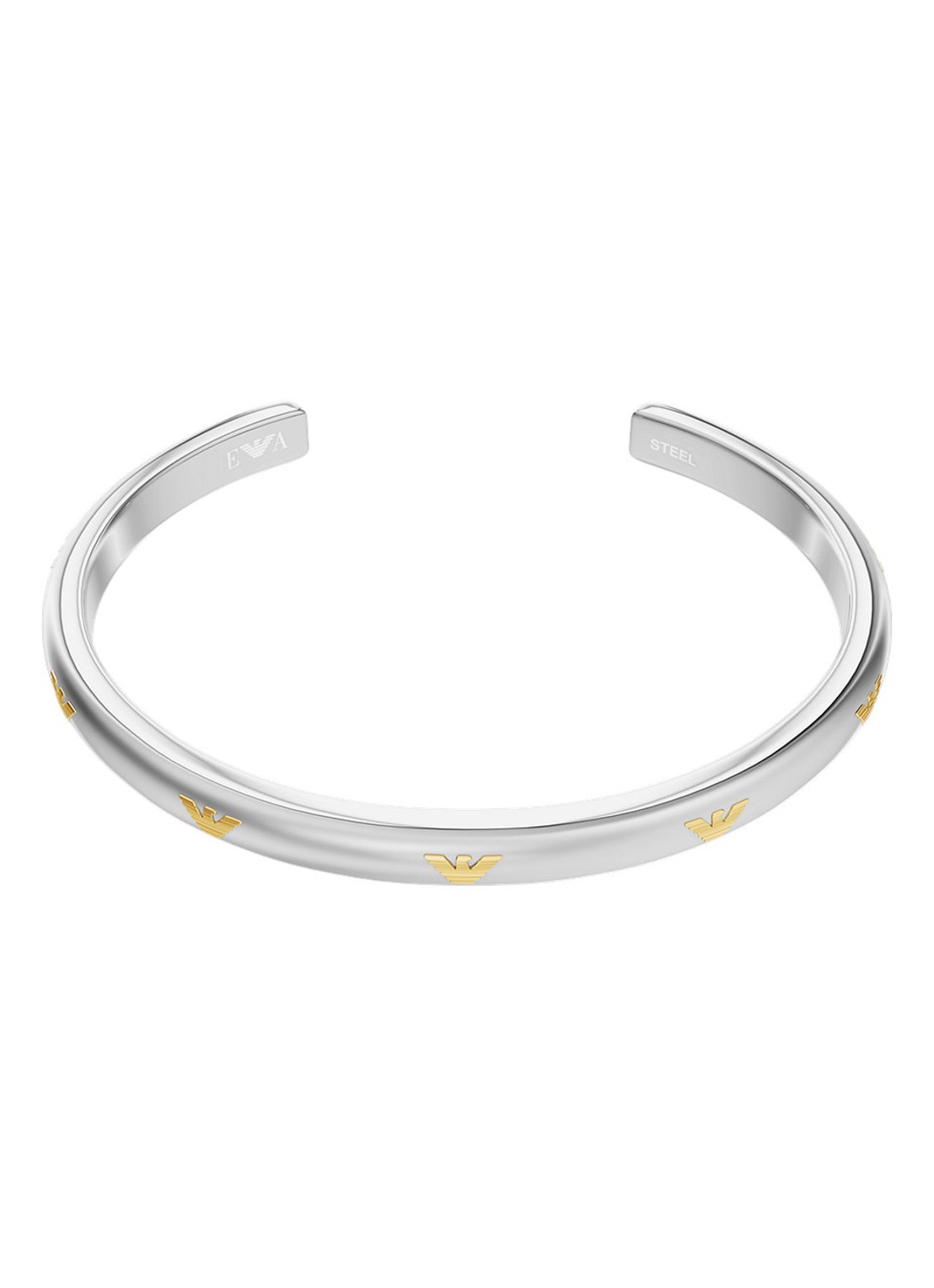 Armani Eagle Logo bangle EGS3374040 - voorkant zilver