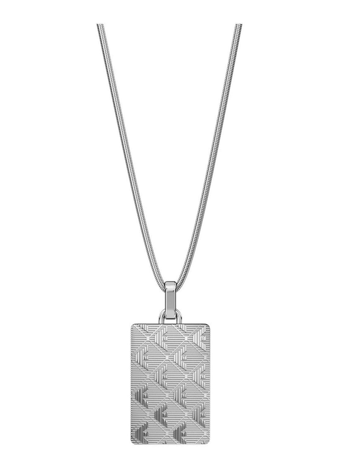 Armani Eagle Logo ketting EGS3362040 - voorkant zilver