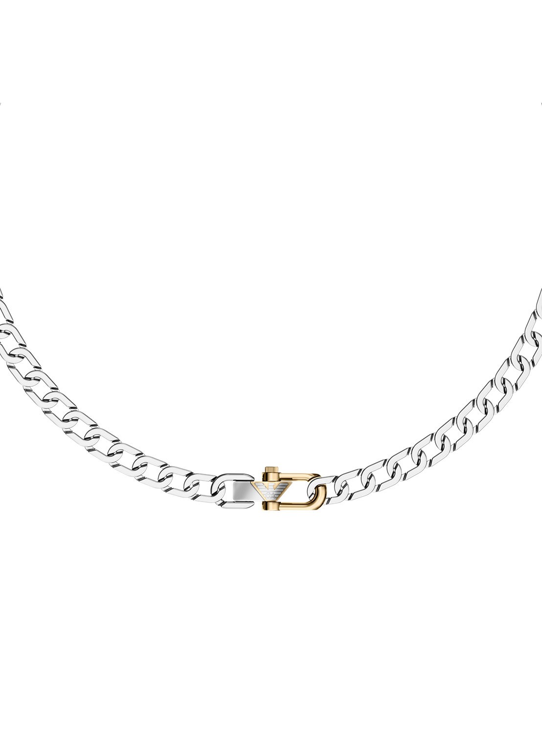 Armani Eagle Logo ketting EGS3372040 - voorkant zilver