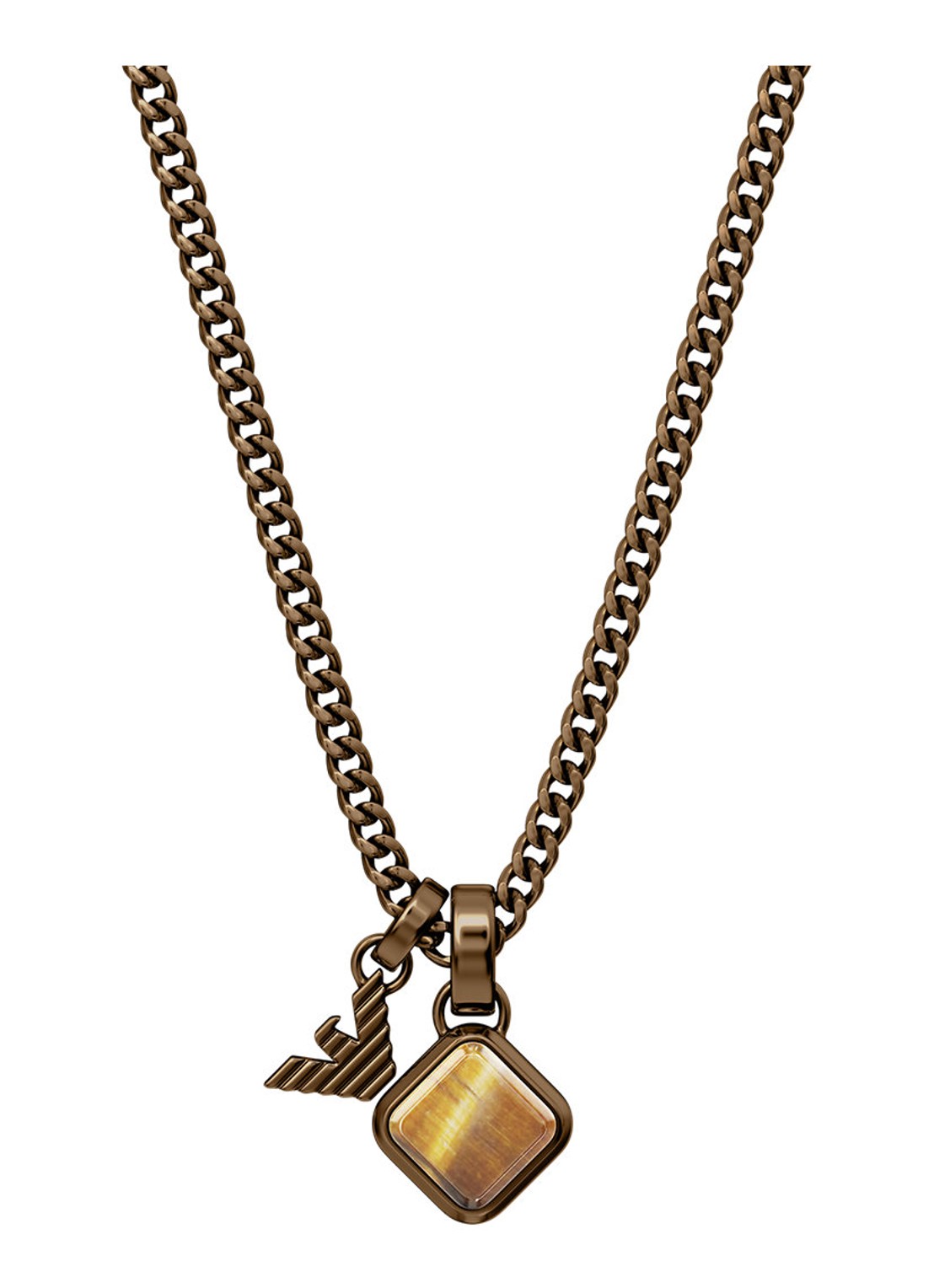 Armani Eagle Logo ketting EGS3380251 - voorkant goud