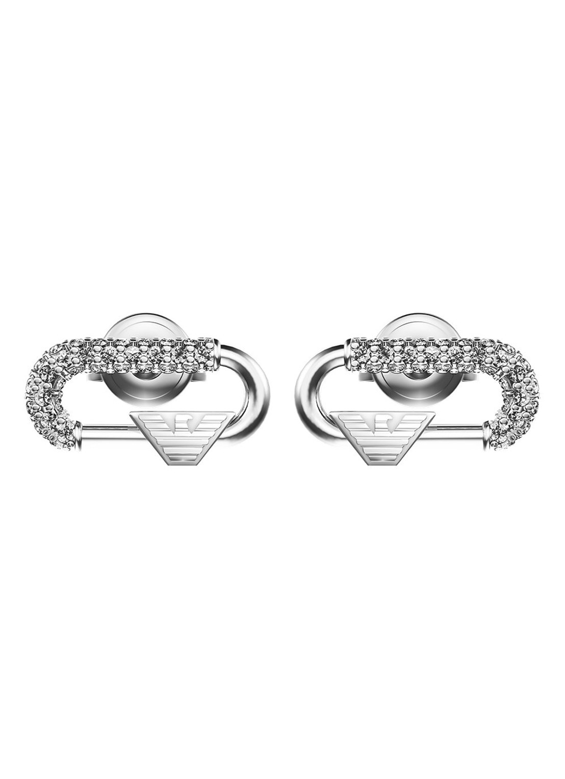 Armani Eagle Logo oorstekers EGS3403040 - detail zilver