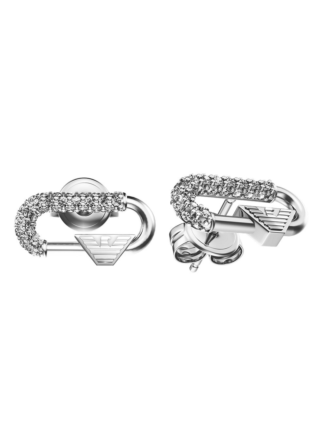 Armani Eagle Logo oorstekers EGS3403040 - detail 2 zilver