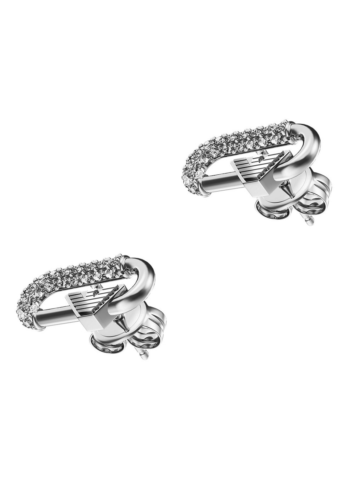 Armani Eagle Logo oorstekers EGS3403040 - voorkant 5 zilver