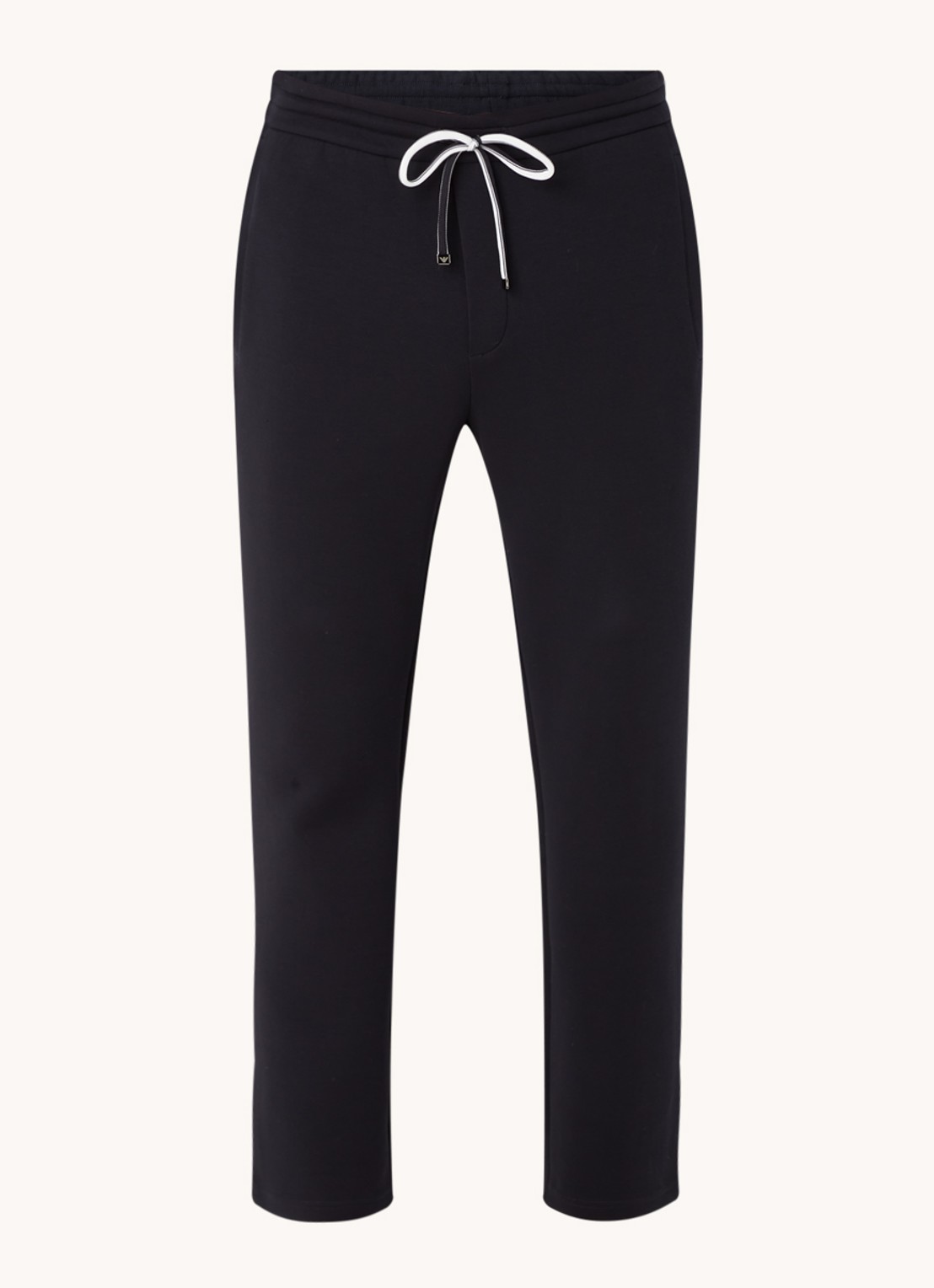 Armani Essential tapered fit joggingbroek met steekzakken - voorkant donkerblauw