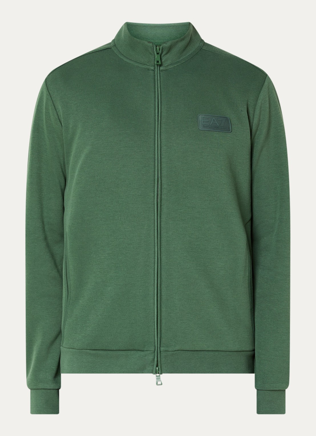 Armani Fijngebreid vest met logo - voorkant 2 groen