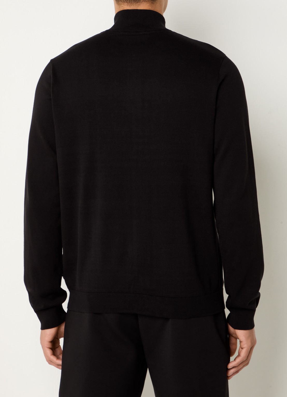 Armani Fijngebreid vest met steekzakken  - achterkant 2 zwart