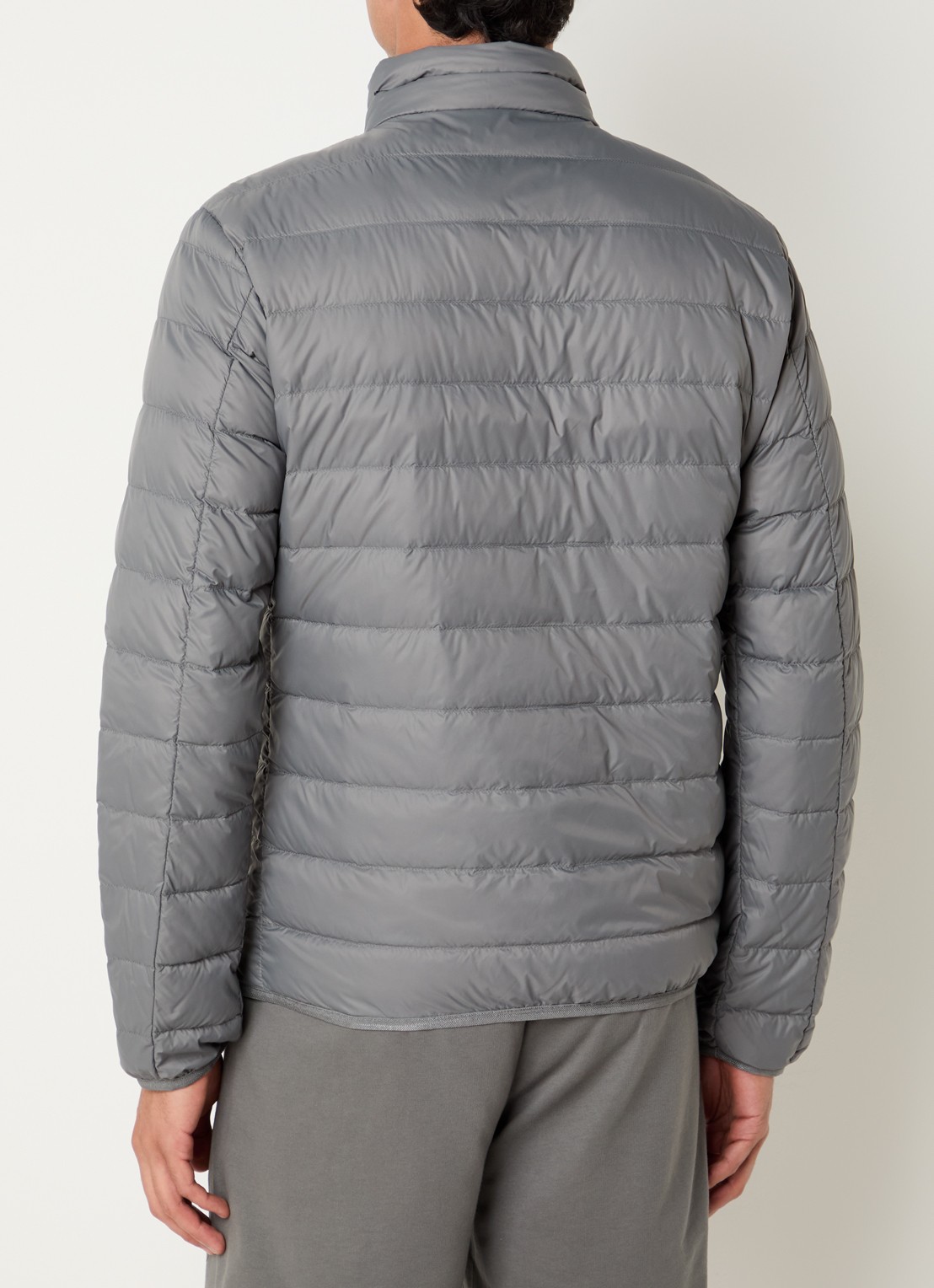 Armani Gewatteerd jack met donsvulling en logo - achterkant 4 grijs