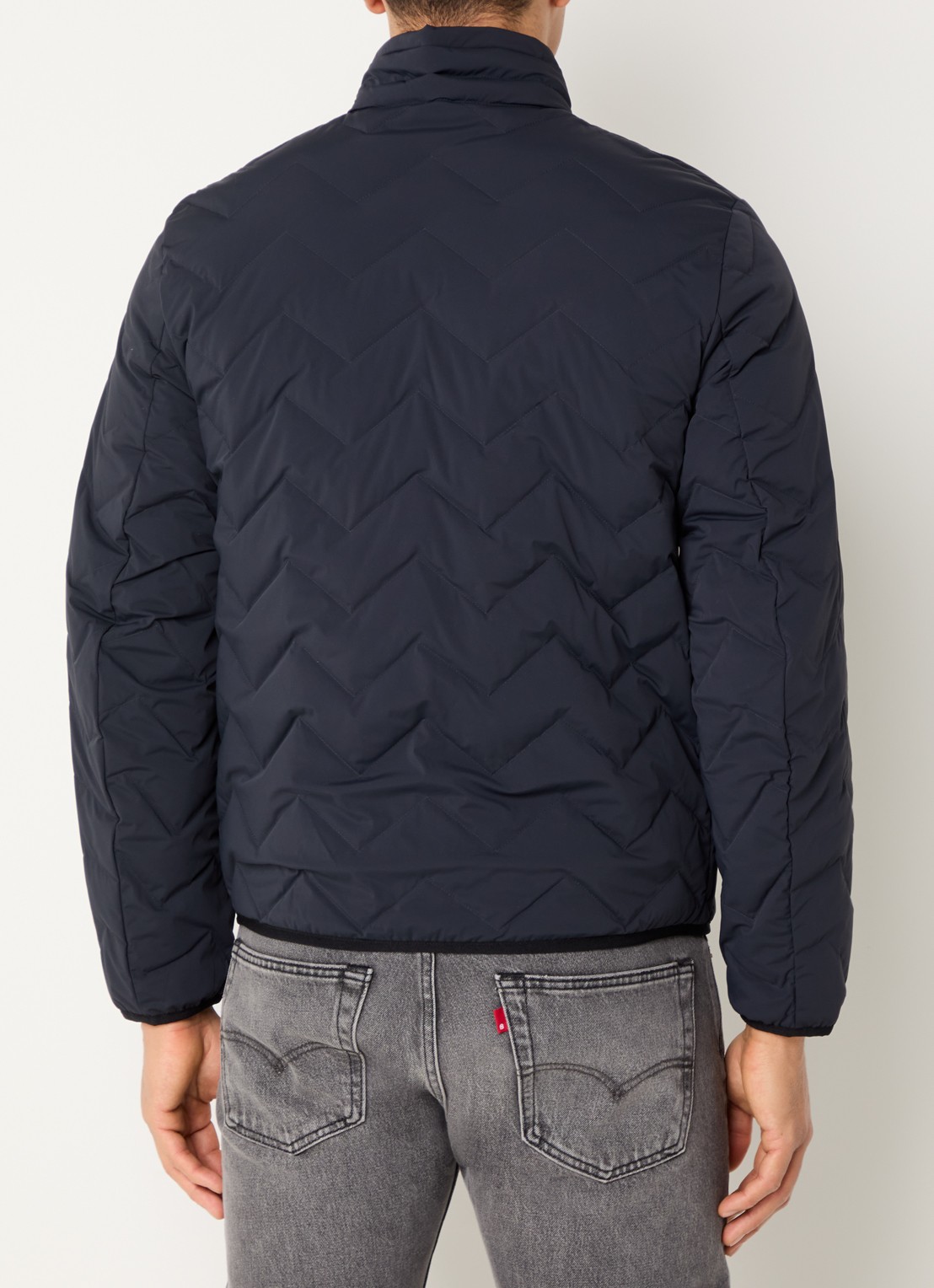 Armani Gewatteerd jack met donsvulling - achterkant iconico 0920 blu nav / donkerblauw
