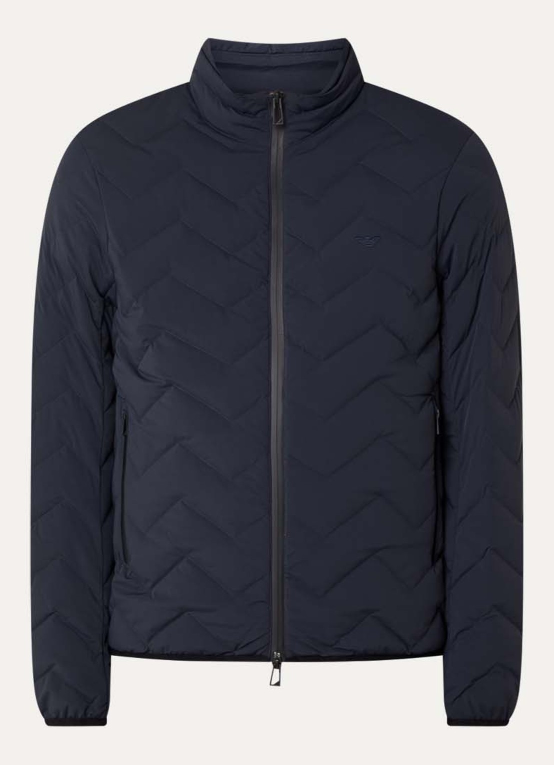 Armani Gewatteerd jack met donsvulling - voorkant 2 iconico 0920 blu nav / donkerblauw
