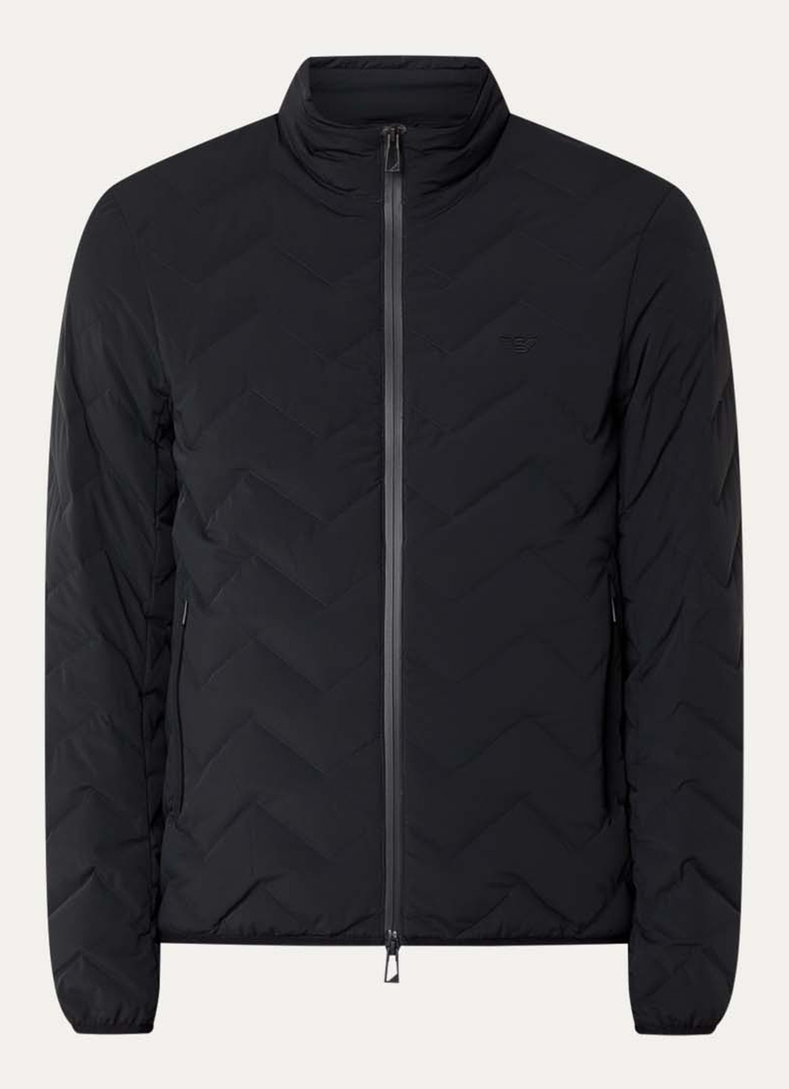 Armani Gewatteerd jack met donsvulling - voorkant 2 black beauty / zwart