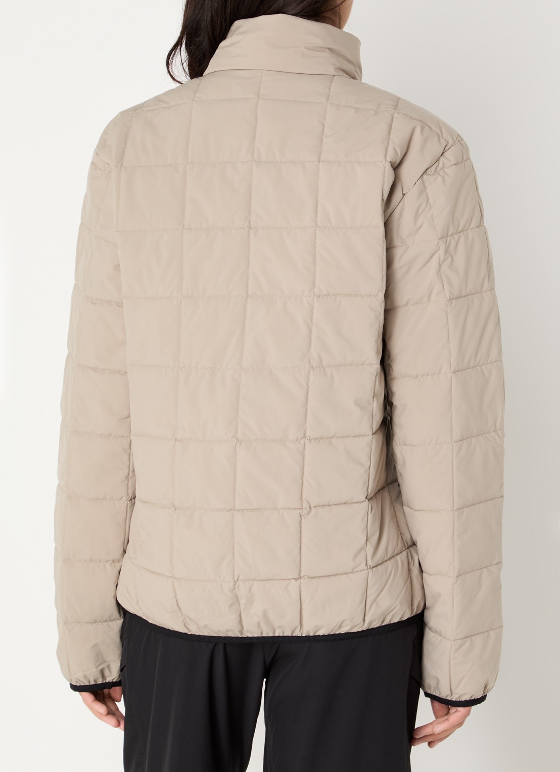Armani Gewatteerd jack met logo en donsvulling - achterkant 3 donkerbeige