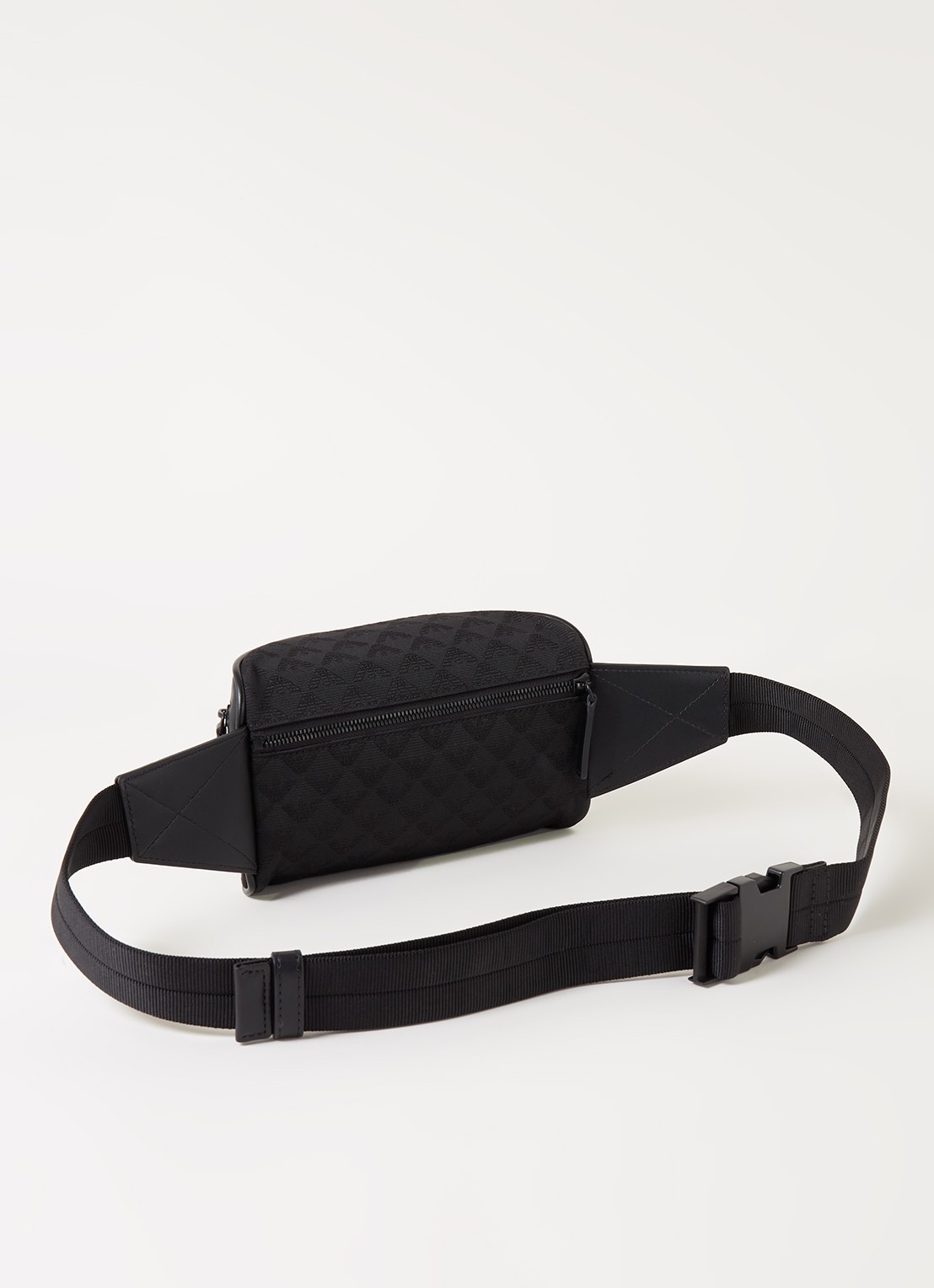Armani Heuptas met leren details en logoprint - achterkant 4 zwart
