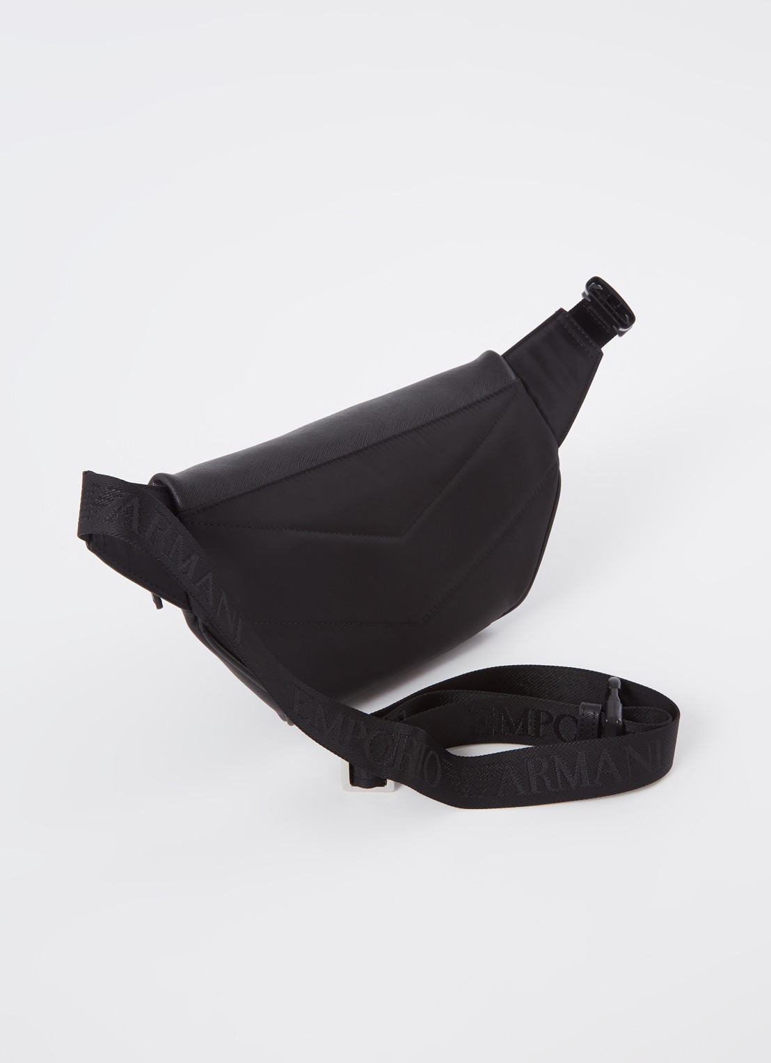 Armani Heuptas met leren details - achterkant zwart