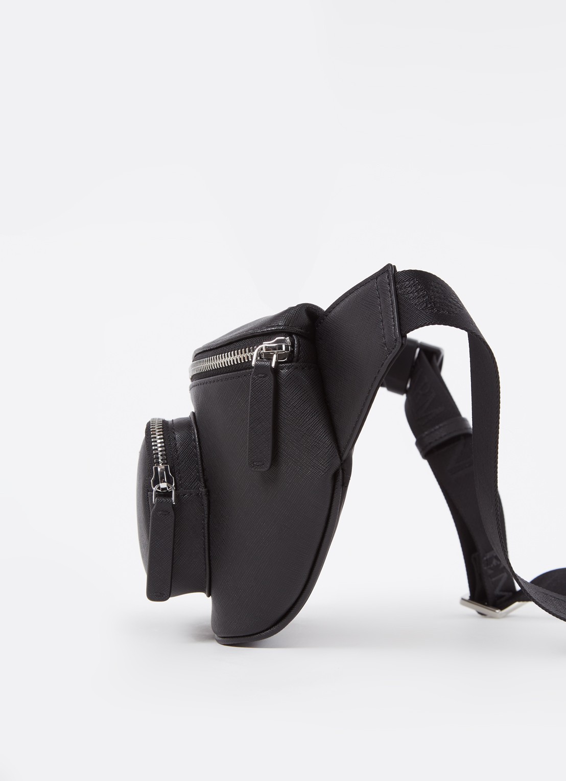 Armani Heuptas met leren details - detail 3 zwart