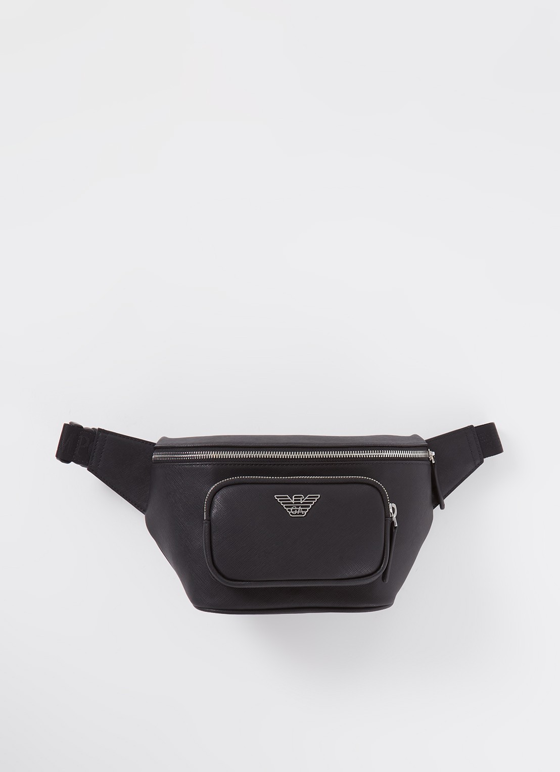 Armani Heuptas met leren details - voorkant 4 zwart