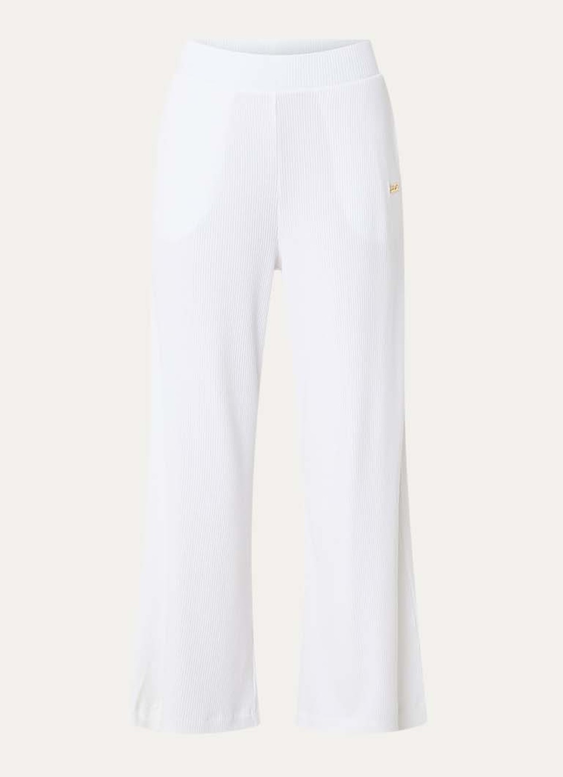 Armani High waist flared fit broek - voorkant 2 wit