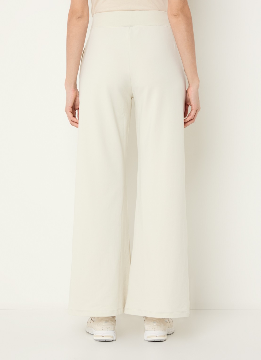 Armani High waist flared fit joggingbroek met steekzakken - achterkant grijs