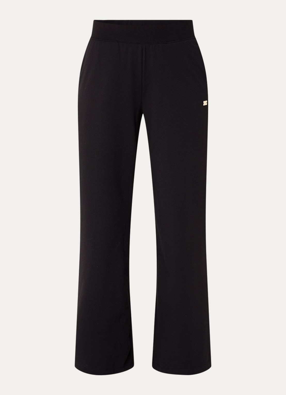 Armani High waist flared fit joggingbroek met steekzakken - voorkant 3 zwart