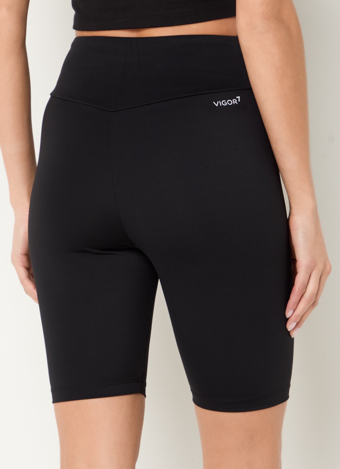 Armani High waist skinny fit compressie fietsbroek  - achterkant 5 zwart