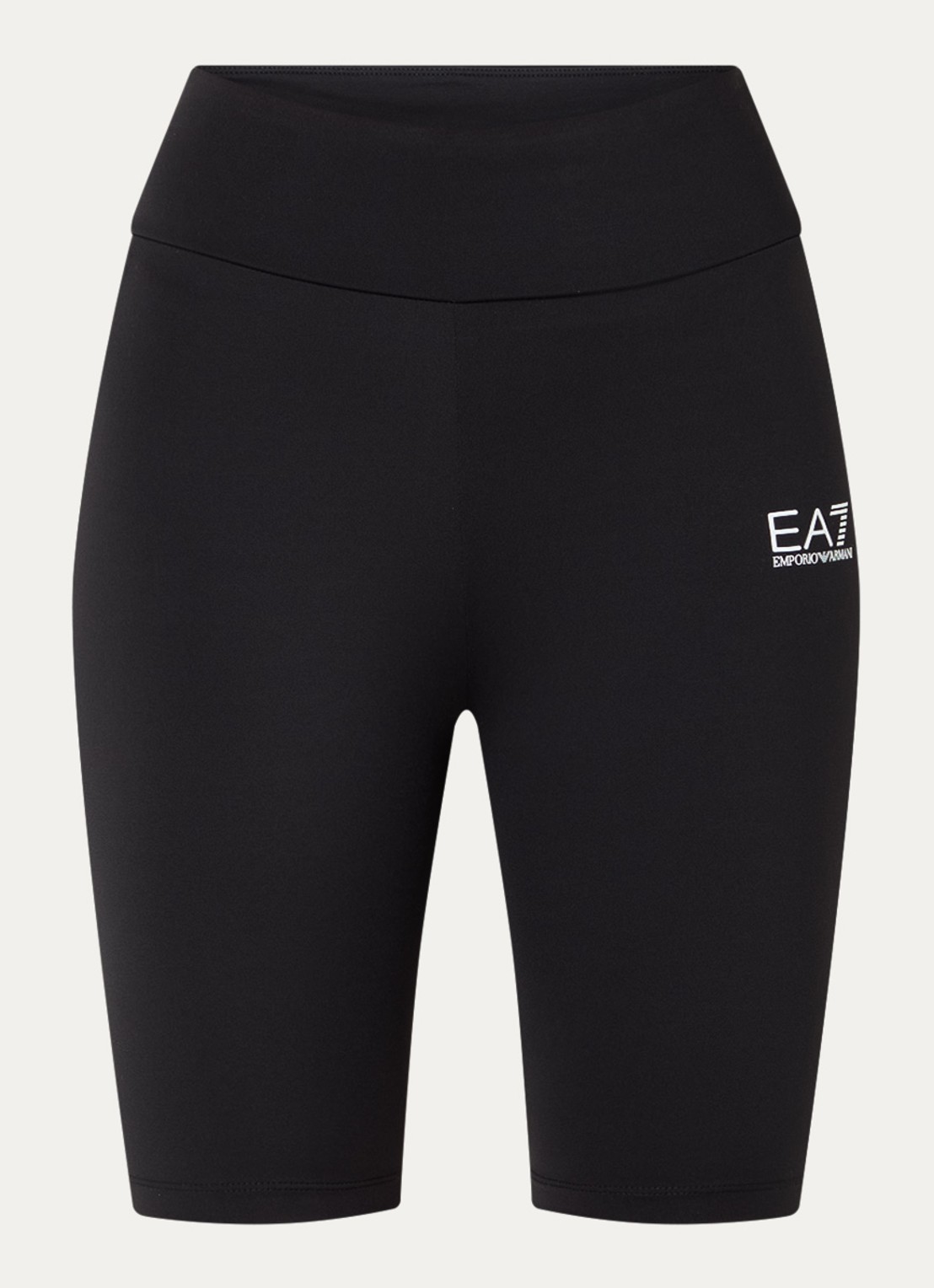 Armani High waist skinny fit compressie fietsbroek  - voorkant zwart