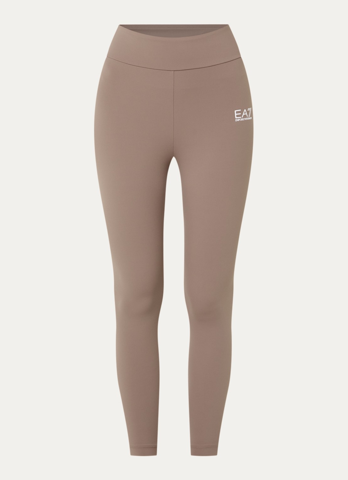 Armani High waist skinny fit trainingslegging met logo - voorkant 4 lichtbruin