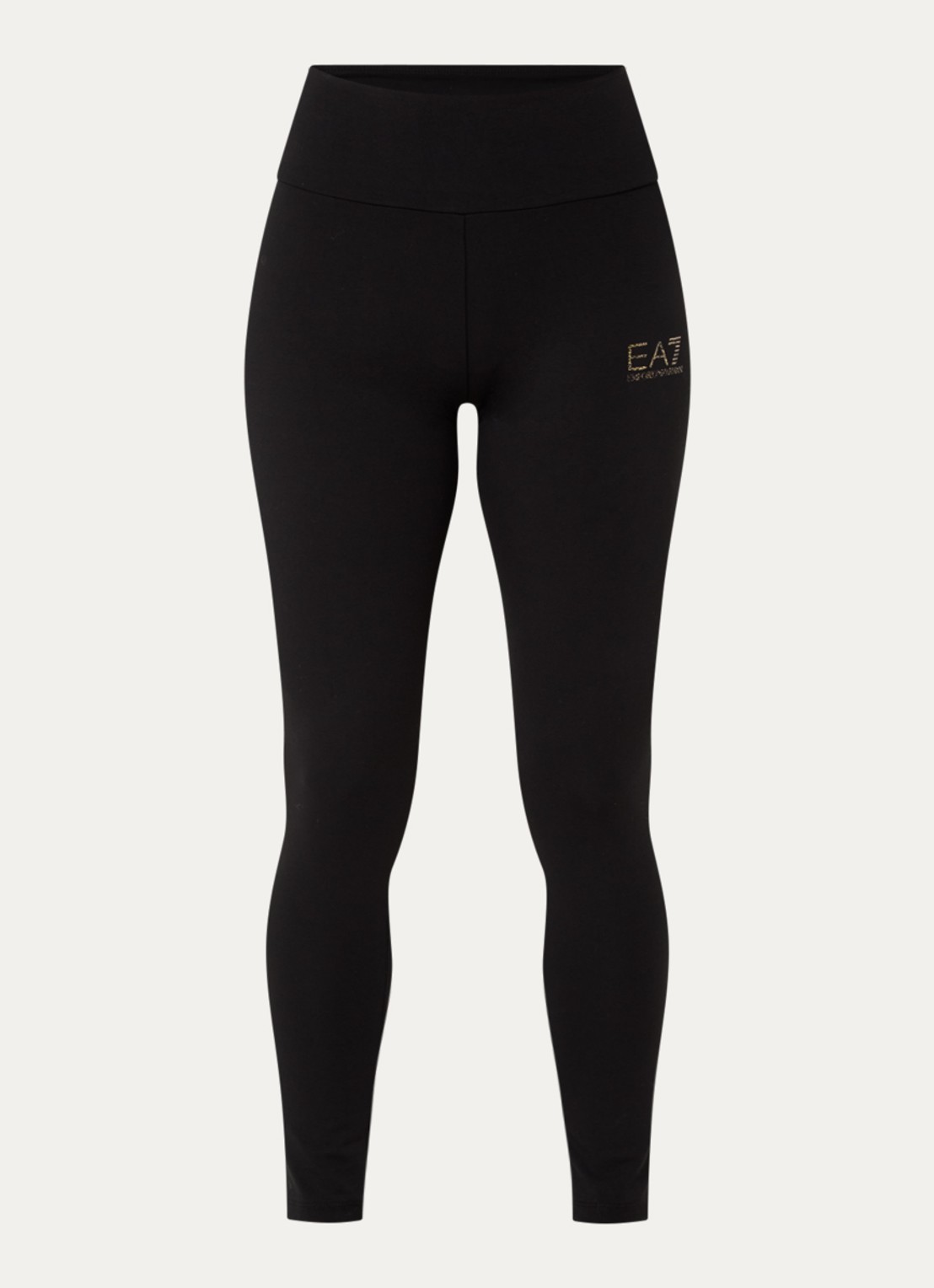 Armani High waist skinny fit trainingslegging met logo - voorkant zwart